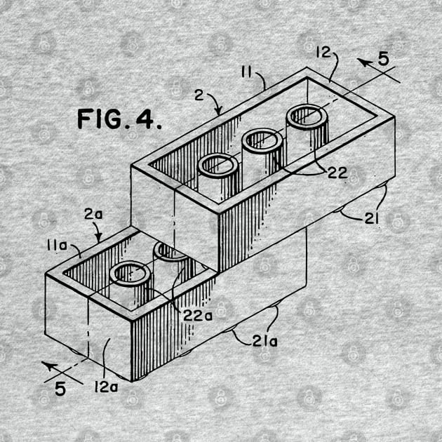 Lego Piece Patent Blueprint by MadebyDesign